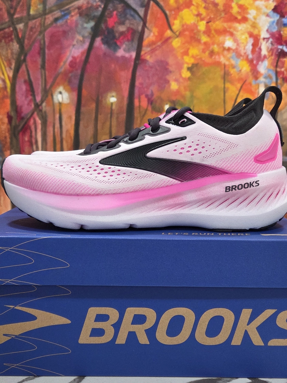 Brooks Women's Running Shoes in Pink, Black, White - Picture 2 of 9